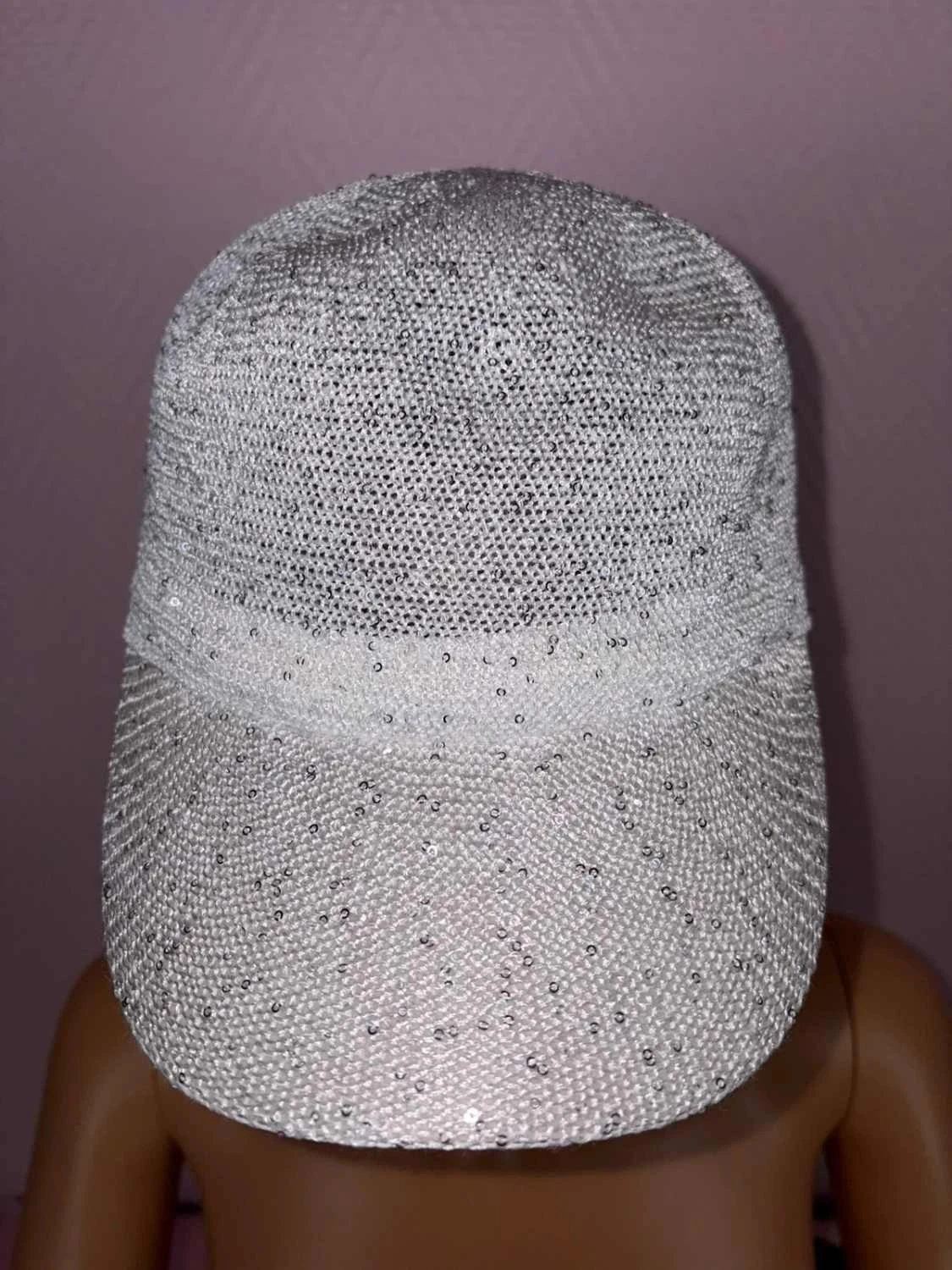 Witte dames pet met strass steentjes – photo 4
